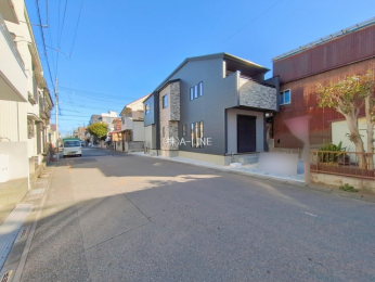 �O�ʓ��H�܂ތ��n�ʐ^�@-