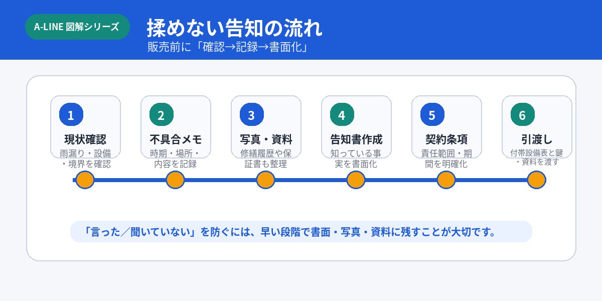 揉めない告知の流れ