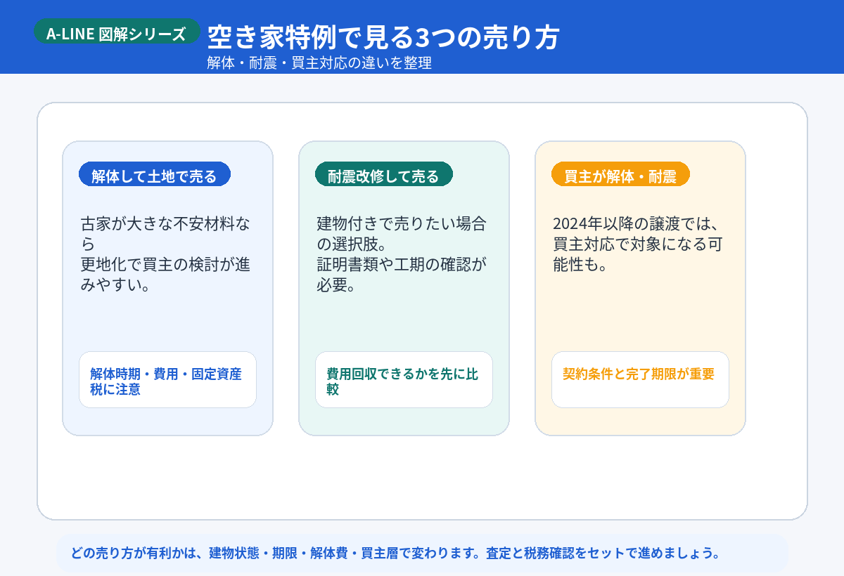 控除を考えるときの売り方3パターン