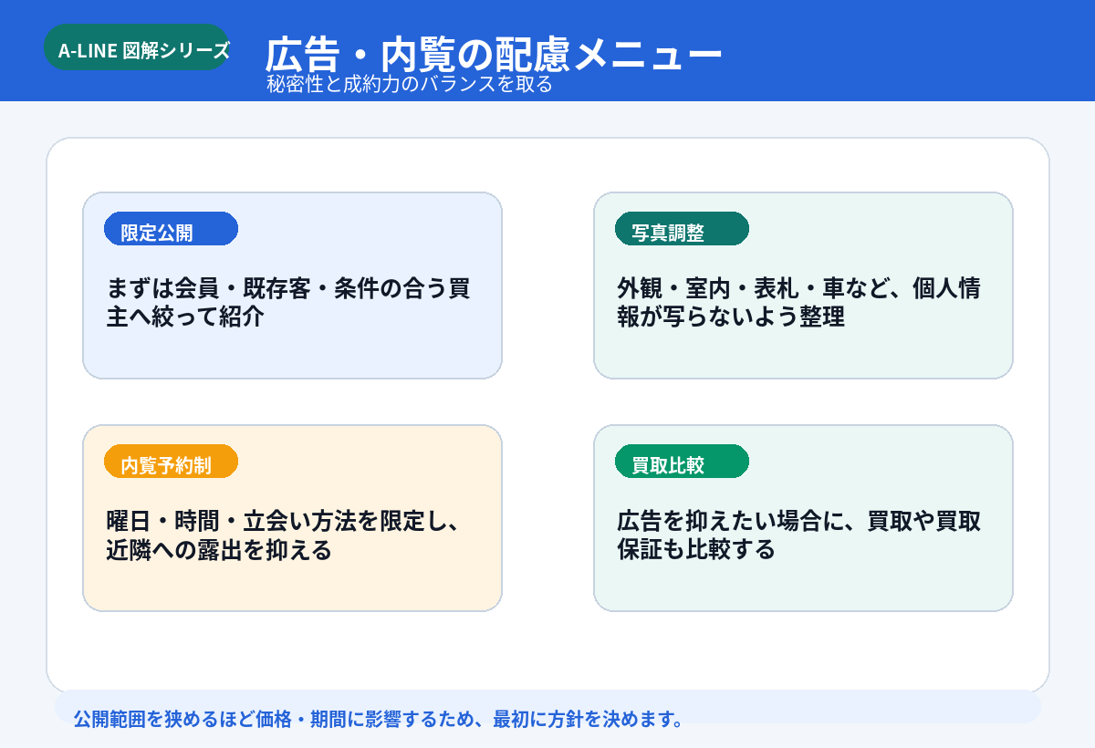 広告・内覧の配慮メニュー