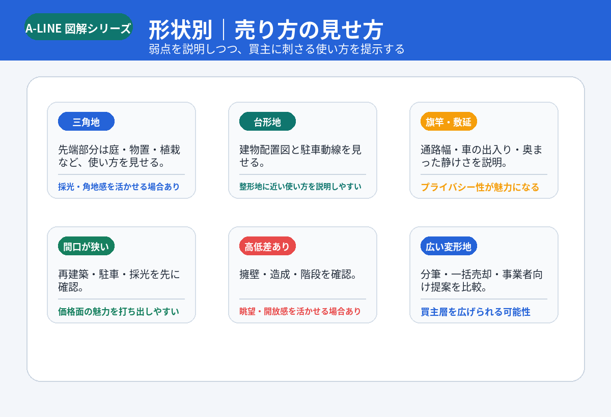 形状別の売り方