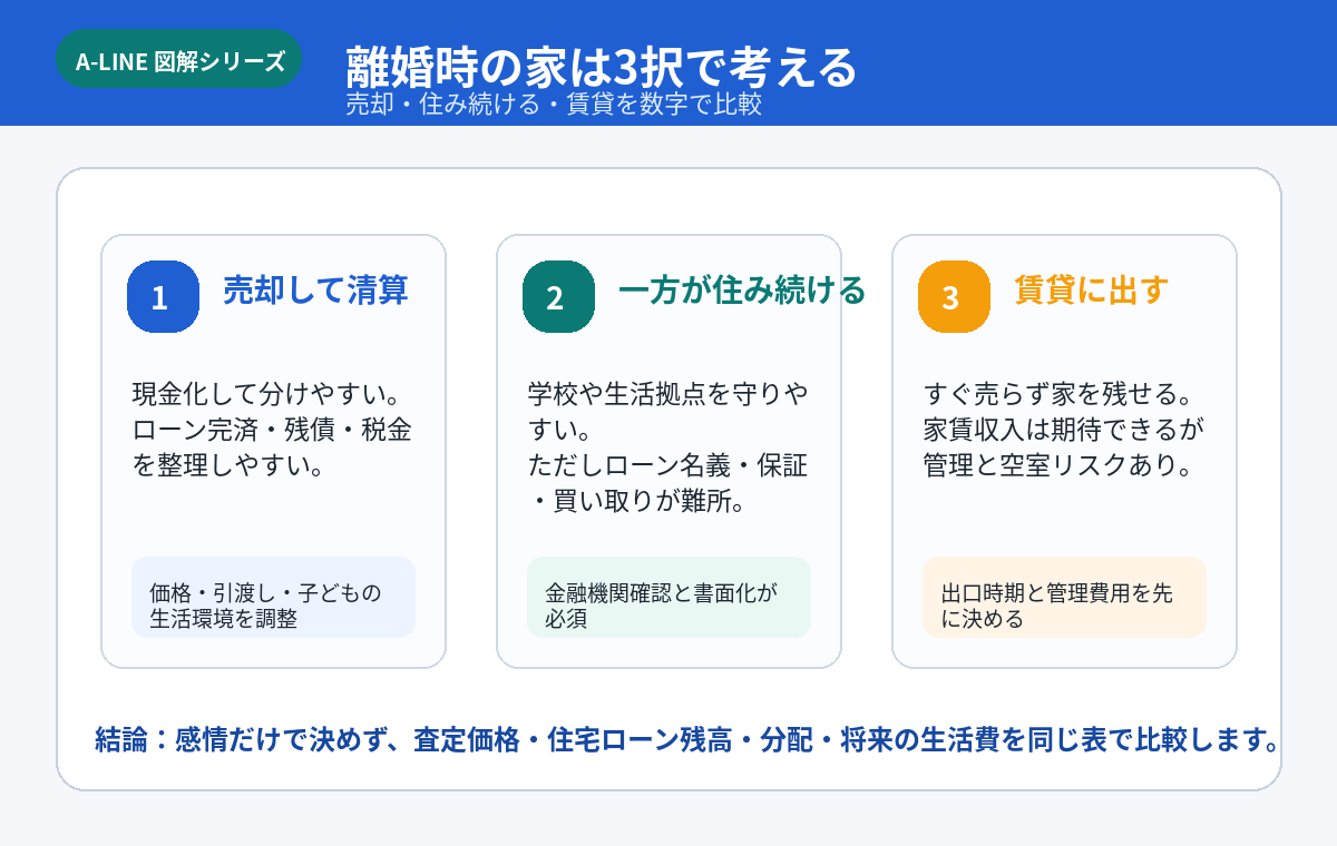 離婚時の家は3択で考える