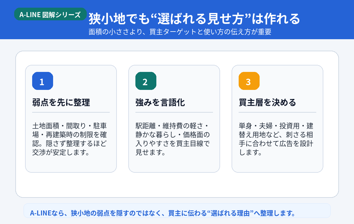 狭小地でも選ばれる見せ方