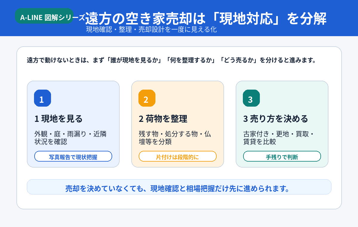 遠方の空き家売却は現地対応を分解