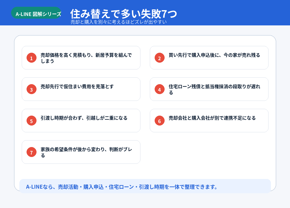 住み替えで多い失敗7つ