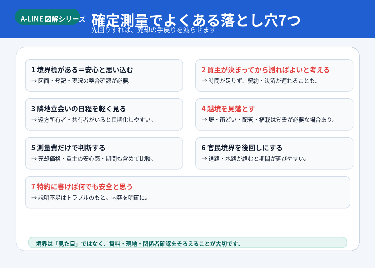 確定測量で失敗しないための注意点7つ