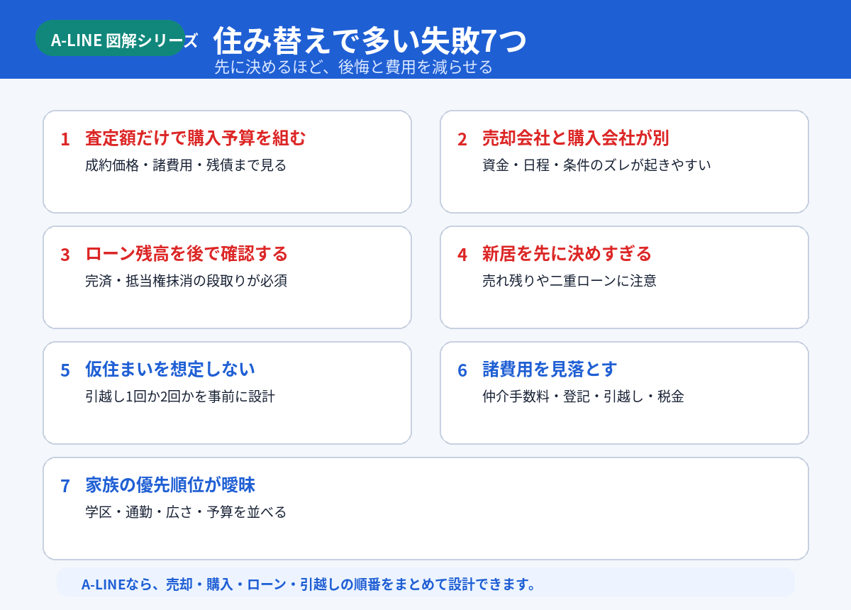住み替えで多い失敗
