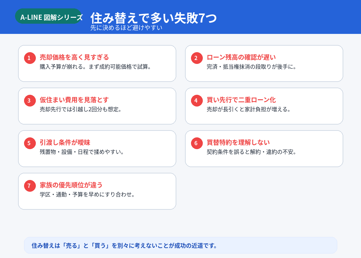住み替えで多い失敗7つ