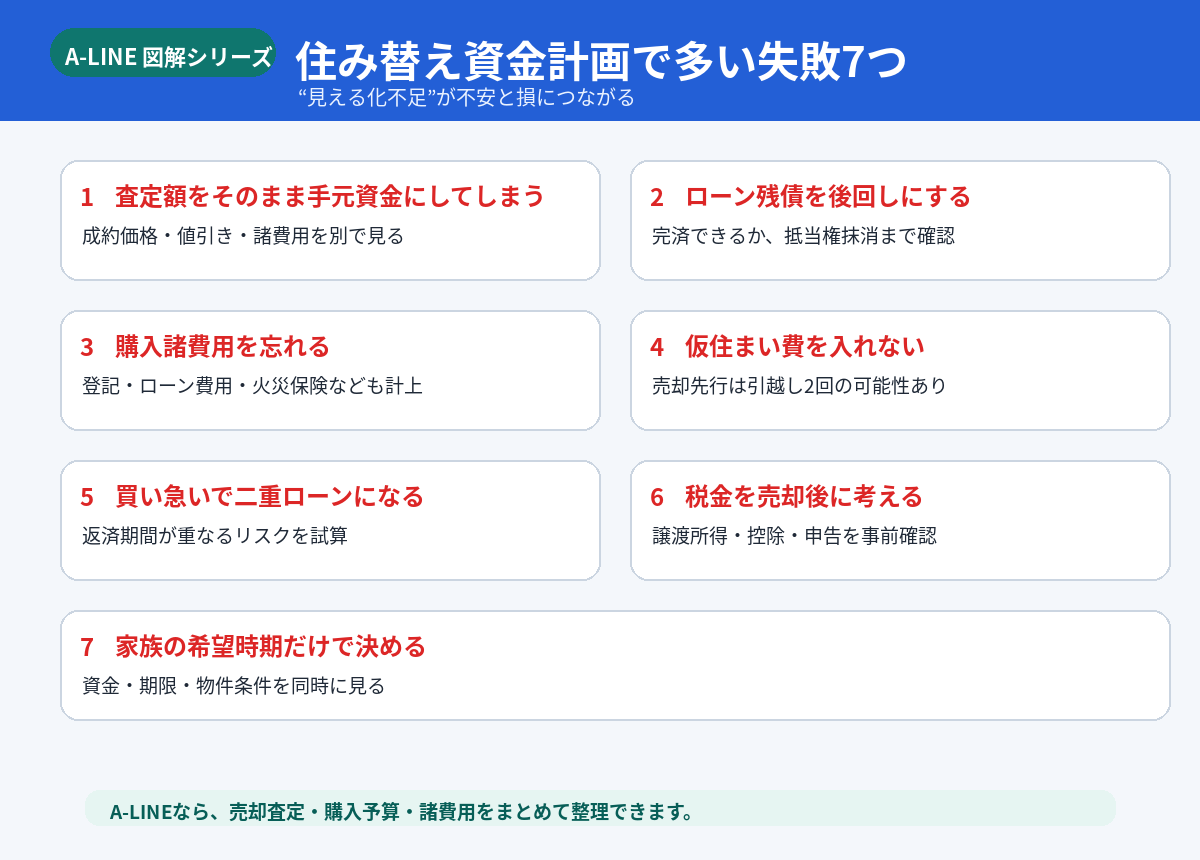 住み替え資金計画で多い失敗7つ