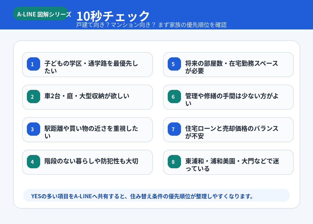 戸建て向きかマンション向きか10秒チェック