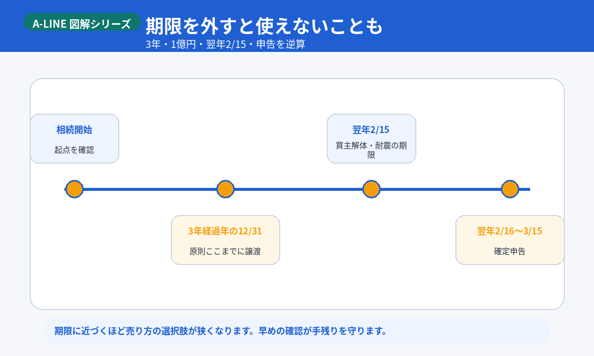 売却前に押さえる期限