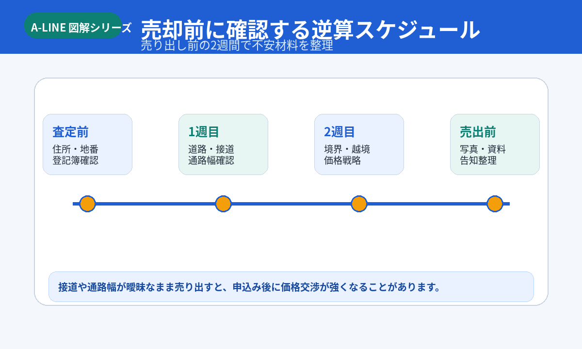 売却前に確認する逆算スケジュール