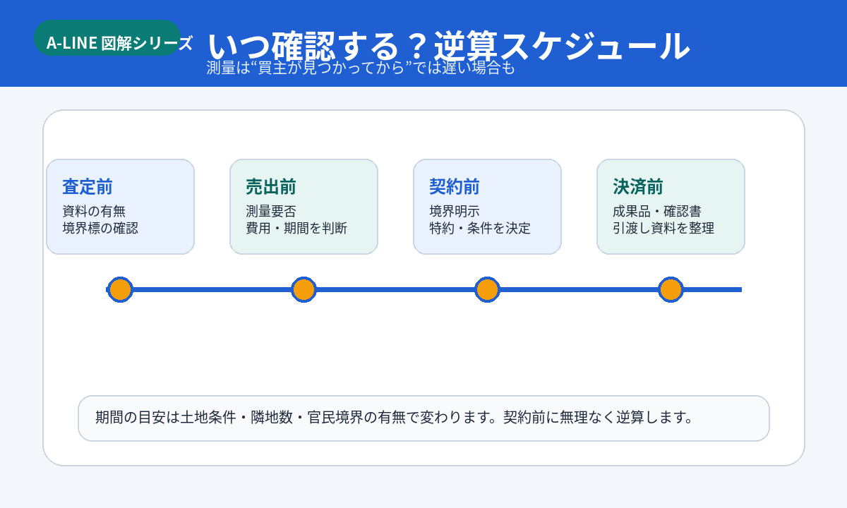 売却期限から逆算するスケジュール