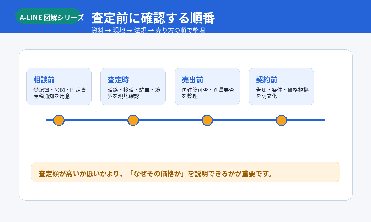 査定前に確認する順番